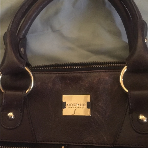 Modalu Classic Pippa Grab Handbag w Round Handles - Picture 8 of 16